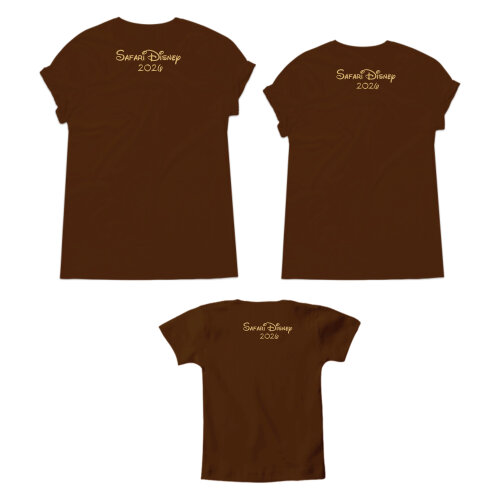 Kit Camiseta Disney Safari Animal Kingdom Mickey Minnie Algodão