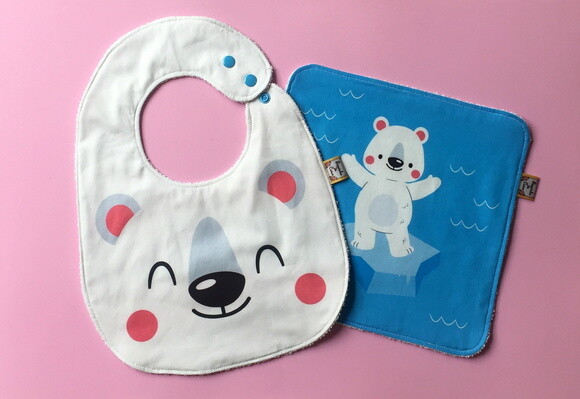 Kit Babador Ursinho Polar (Meia Tigela)