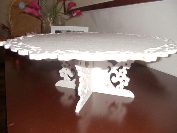 Bandeja Provençal com Pedestal Pintada-2