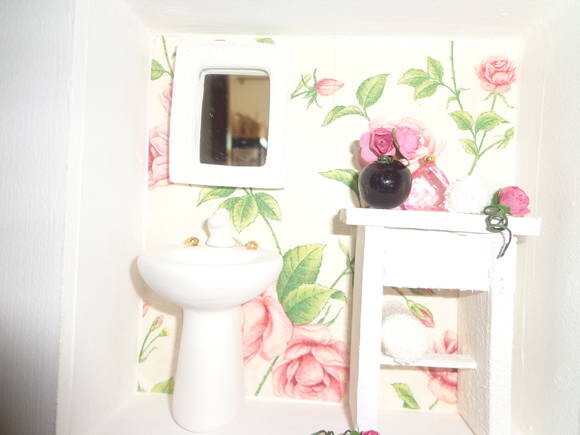 Banheiro Miniatura Flores