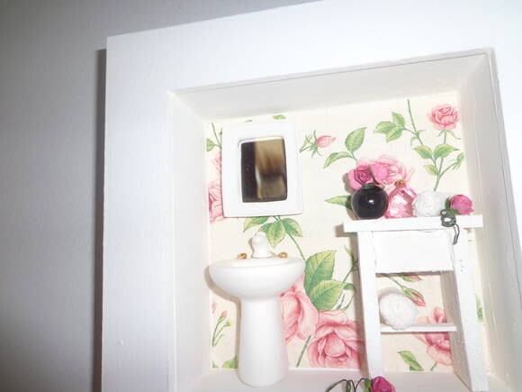 Banheiro Miniatura Flores