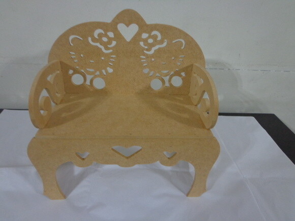 Banquinho Gatinhos G, em mdf