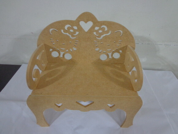 Banquinho Gatinhos G, em mdf