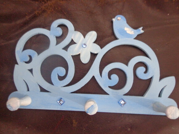 Cabideiro Bird em Azul