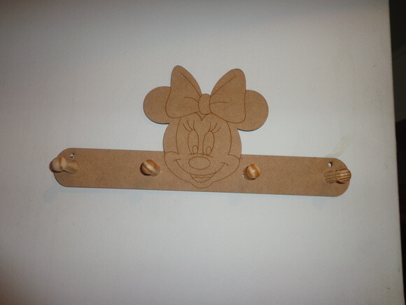 Cabideiro em mdf Minie ou Mickey