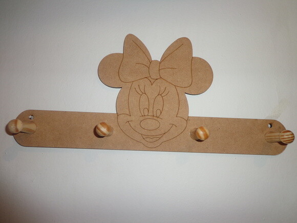 Cabideiro em mdf Minie ou Mickey