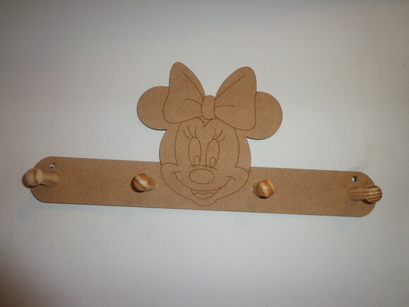 Cabideiro em mdf Minie ou Mickey