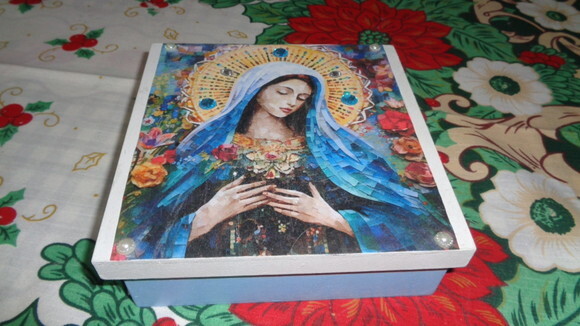 Caixa com Gravura Religiosa