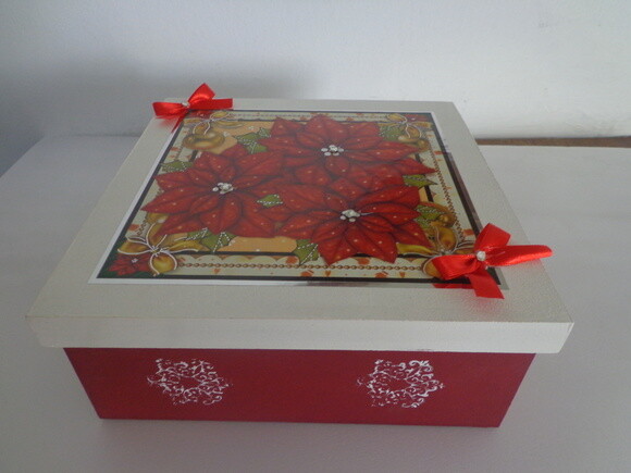 Caixa em mdf Chegou o Natal