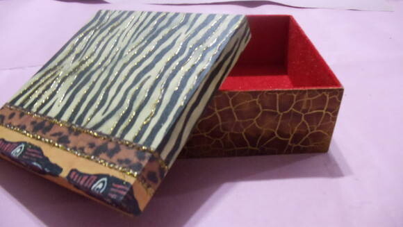 Caixa em Mdf,estilo Africano