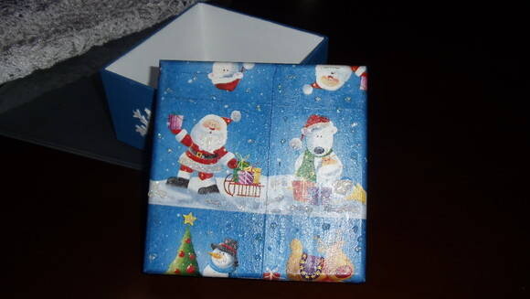 Caixa Natal em Azul-