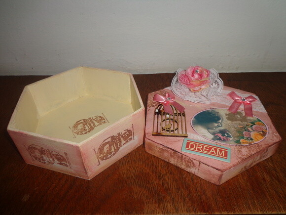 Caixa Vintage Rosada