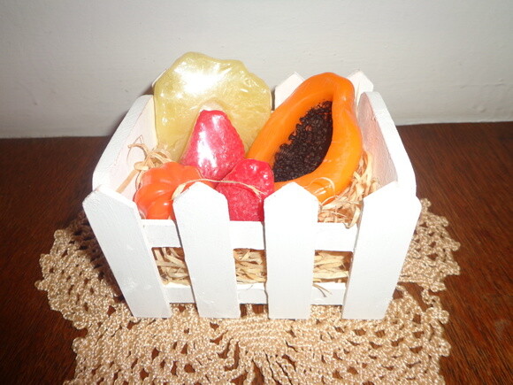 Caixote com Sabonetes Perfumados