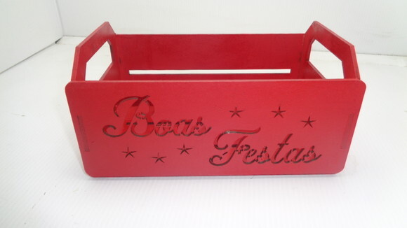 Caixote em Mdf, Boas Festas