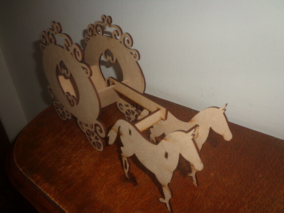 Carruagem com Cavalos a Laser