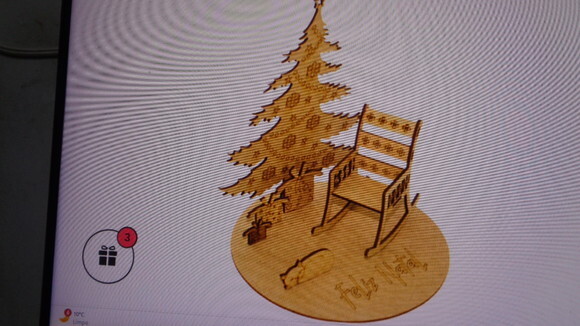 Cenário de Natal com Cadeira para Noel