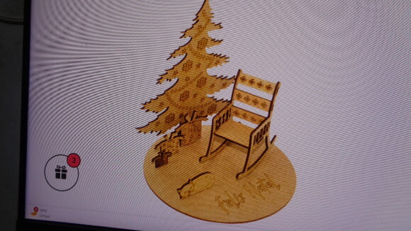 Cenário de Natal com Cadeira para Noel