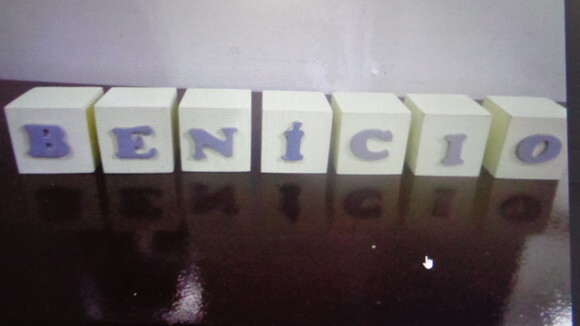 Cubos decorativos em mdf com nome