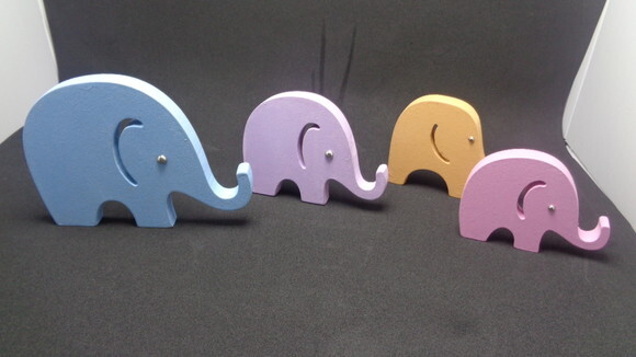 Elefantes Decorativos --3---MDF