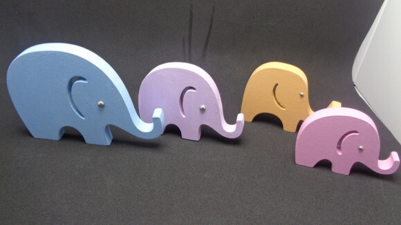 Elefantes Decorativos --3---MDF