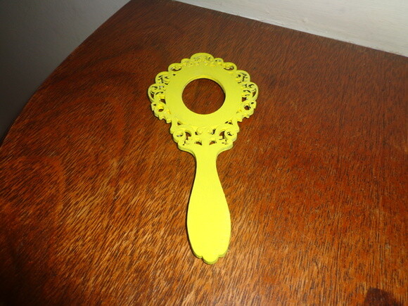 Espelho de Mão a Laser Pintado