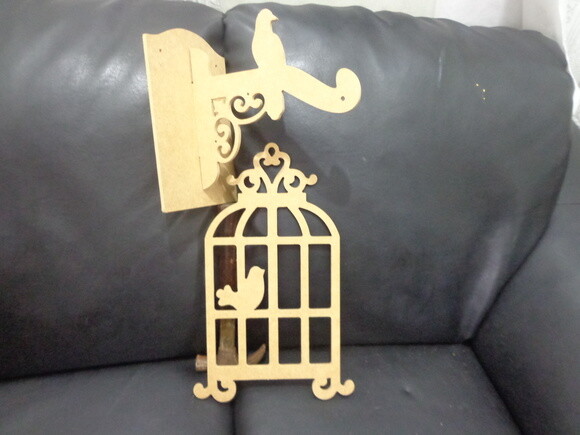 Gaiola em mdf com Suporte 02