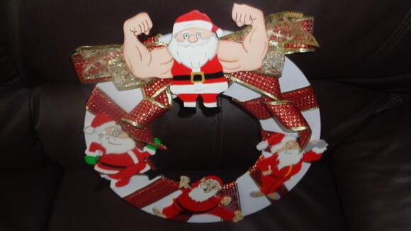 Guirlanda Papai Noel na Academia