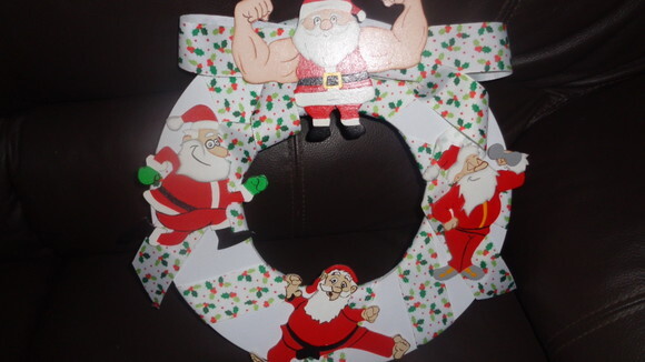 Guirlanda Papai Noel na Academia