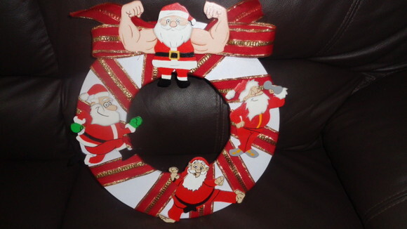 Guirlanda Papai Noel na Academia