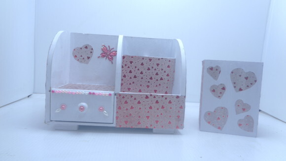 Kit Escritório em mdf Decorado-black Friday-65,00