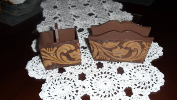Kit em Madeira Decorad--dupla