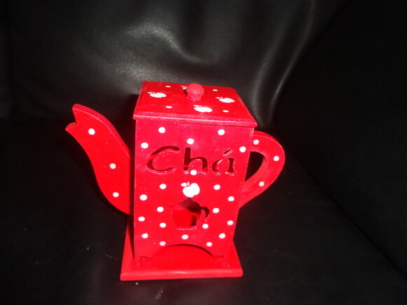 Kit em mdf Pintado- Porta Chá