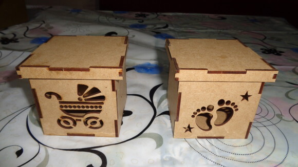 Lembrancinha de Nascimento a Laser