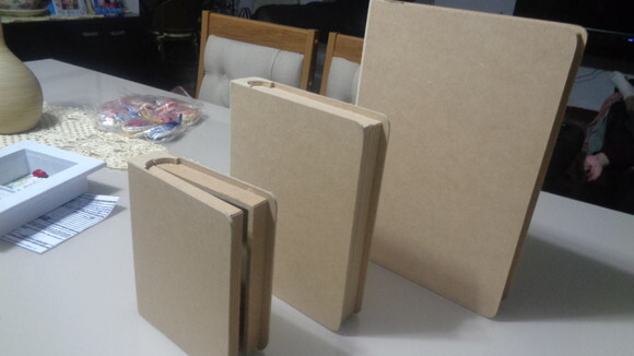 Livros Caixa Cru em Mdf-a Partir de 35,00.-preço Unitário