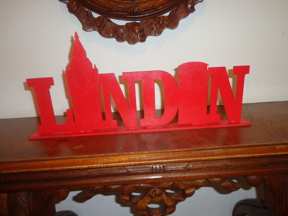 Palavra London a Laser