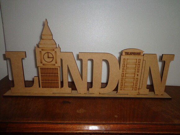 Palavra London a Laser