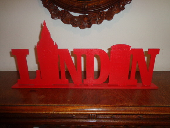 Palavra London a Laser