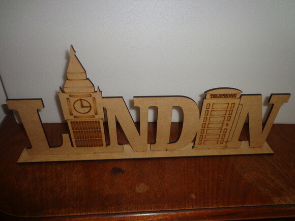 Palavra London a Laser