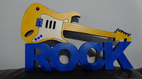Palavra Rock com Guitarra