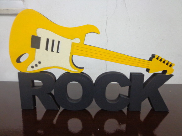 Palavra Rock com Guitarra