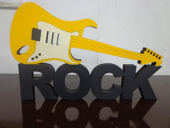 Palavra Rock com Guitarra
