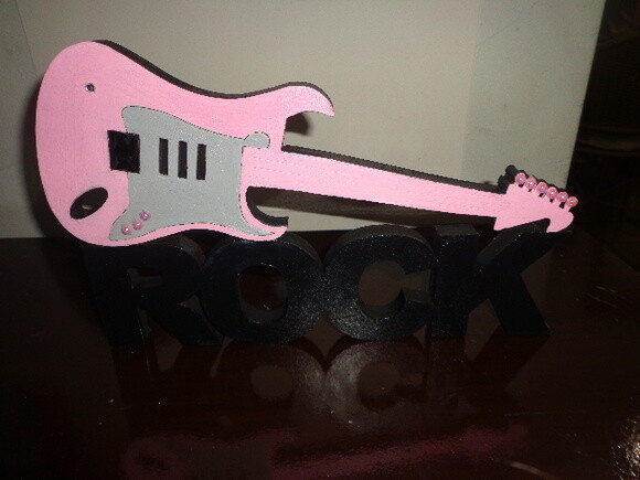 Palavra Rock com Guitarra
