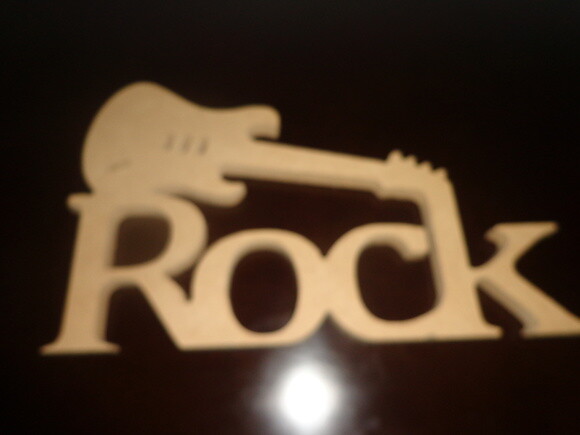 Palavra Rock em Mdf-