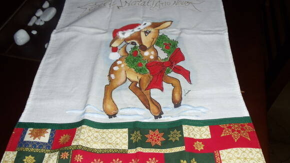 Pano de Prato Bambi de Noel