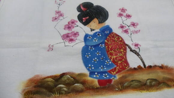 Pano de Prato Cerejeiras do Japão