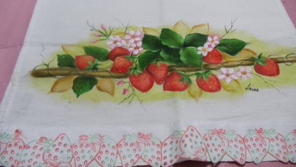 Pano de Prato Pintado a Mão