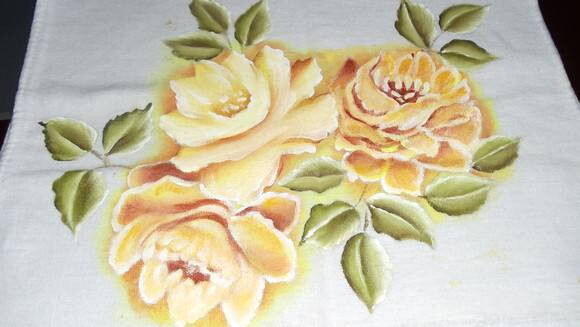 Pano de Prato Rosas Amarelas