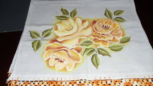 Pano de Prato Rosas Amarelas