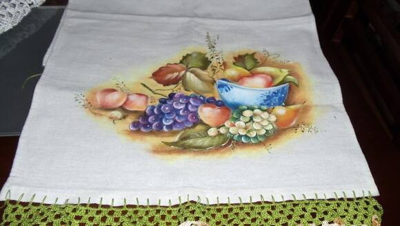 Pano de Prato Tigela com Frutas