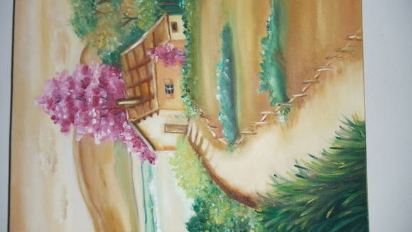 Pintura a Óleo Casinha Pequenina